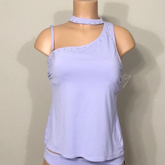 Michael Kors Lilac studded choker tankini set - Picture 8 of 9